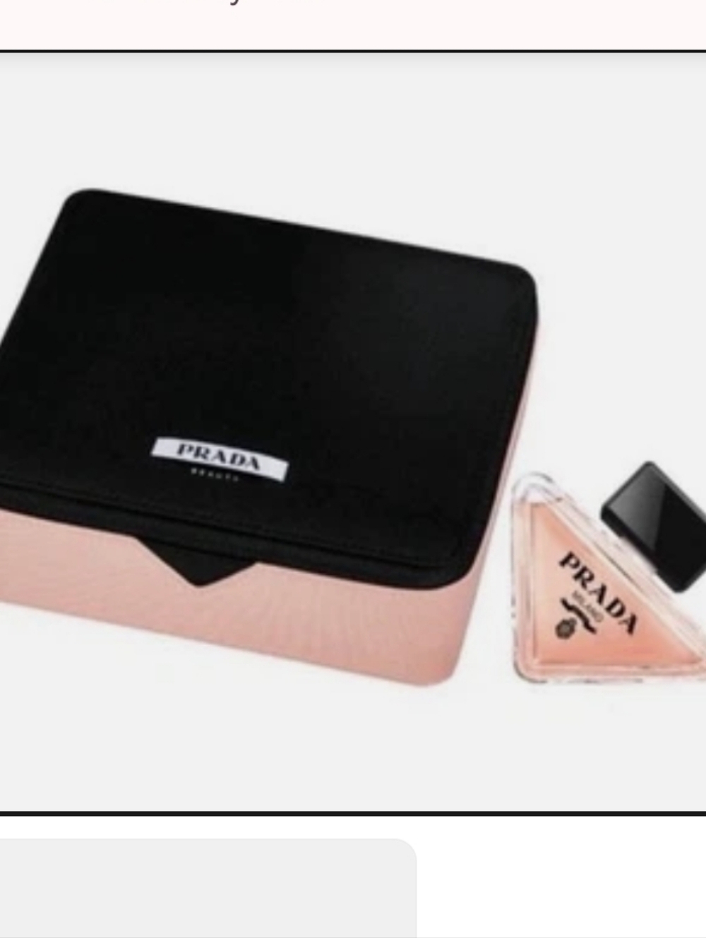 New Prada Beauty Pink Black Makeup Case Bag + Mini Edp Paradoxe Gift Set